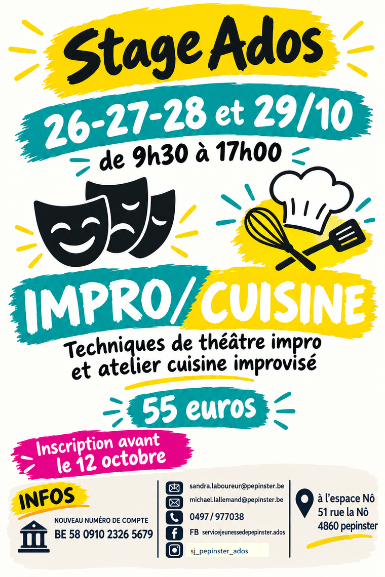 Stage impro cuisine